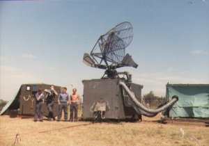 Marconi S259 radar - R.A.F. Bishops Court, Northern Ireland, 1985 (photo: John Dell)